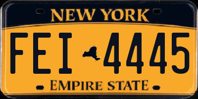 NY license plate FEI4445