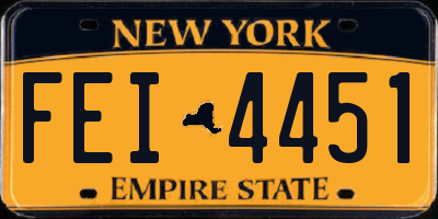 NY license plate FEI4451