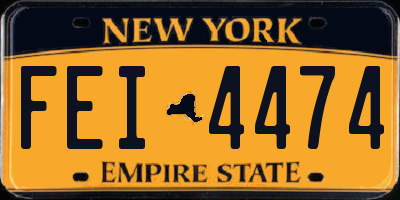 NY license plate FEI4474