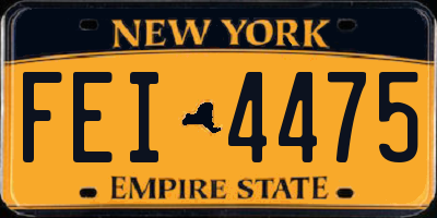 NY license plate FEI4475