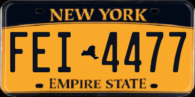NY license plate FEI4477