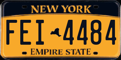 NY license plate FEI4484