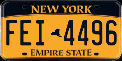 NY license plate FEI4496