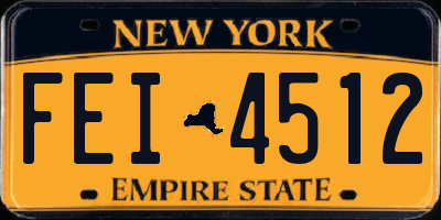 NY license plate FEI4512