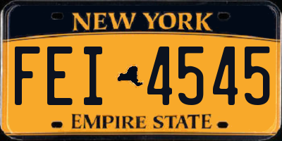 NY license plate FEI4545
