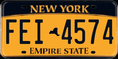 NY license plate FEI4574