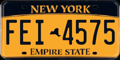 NY license plate FEI4575