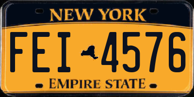 NY license plate FEI4576