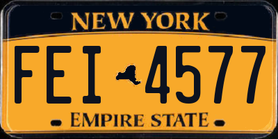 NY license plate FEI4577