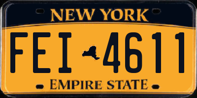 NY license plate FEI4611