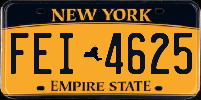 NY license plate FEI4625