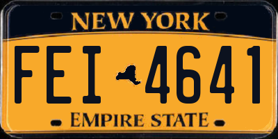 NY license plate FEI4641