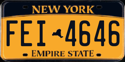 NY license plate FEI4646