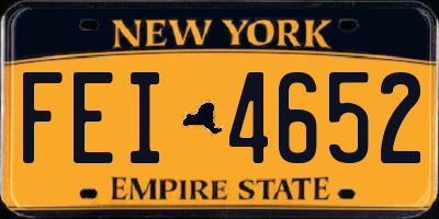 NY license plate FEI4652