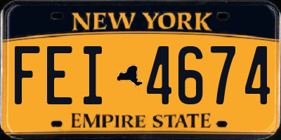 NY license plate FEI4674