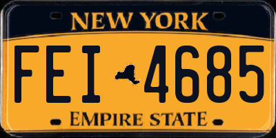 NY license plate FEI4685