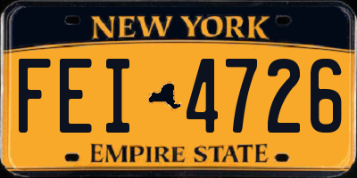 NY license plate FEI4726