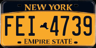 NY license plate FEI4739