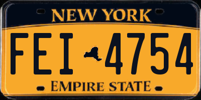 NY license plate FEI4754