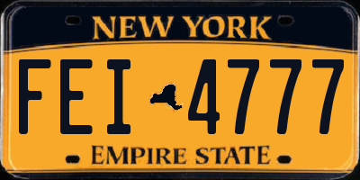 NY license plate FEI4777