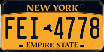 NY license plate FEI4778