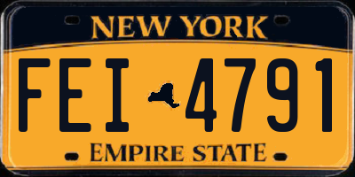 NY license plate FEI4791