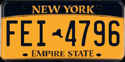 NY license plate FEI4796