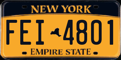 NY license plate FEI4801