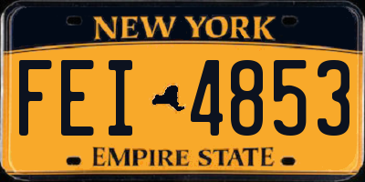 NY license plate FEI4853