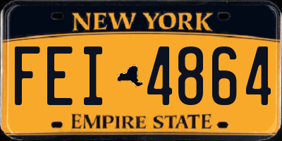 NY license plate FEI4864