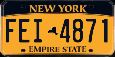 NY license plate FEI4871