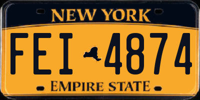 NY license plate FEI4874