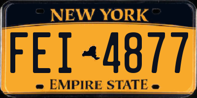 NY license plate FEI4877