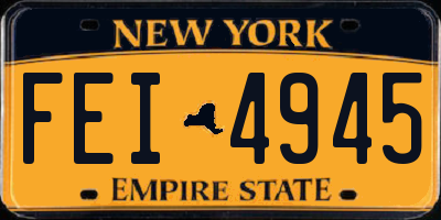NY license plate FEI4945