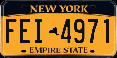 NY license plate FEI4971