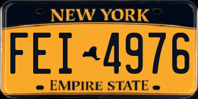 NY license plate FEI4976