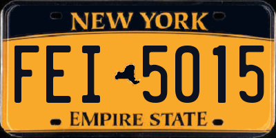 NY license plate FEI5015