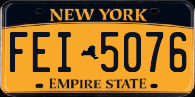 NY license plate FEI5076