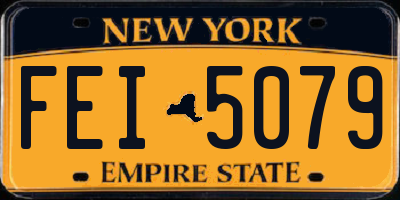 NY license plate FEI5079