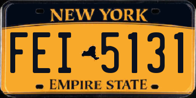 NY license plate FEI5131