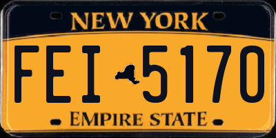 NY license plate FEI5170