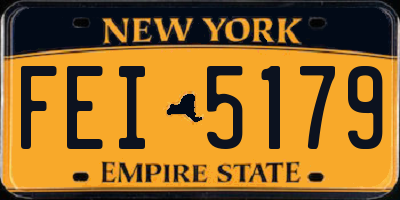 NY license plate FEI5179