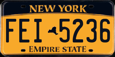 NY license plate FEI5236