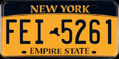 NY license plate FEI5261
