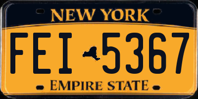 NY license plate FEI5367