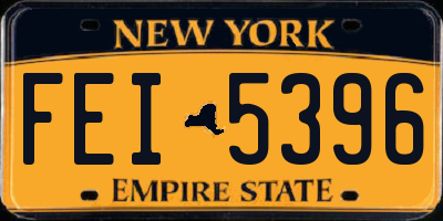 NY license plate FEI5396