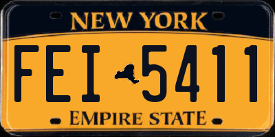 NY license plate FEI5411