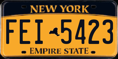 NY license plate FEI5423