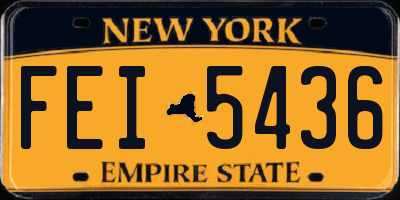 NY license plate FEI5436