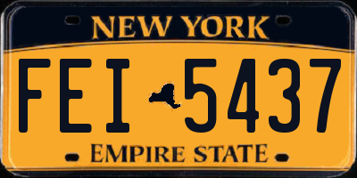 NY license plate FEI5437